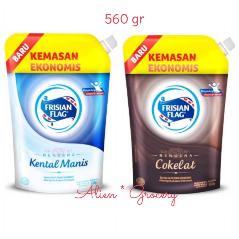 Susu Kental Manis Frisian Flag Bendera Original Coklat 560gr