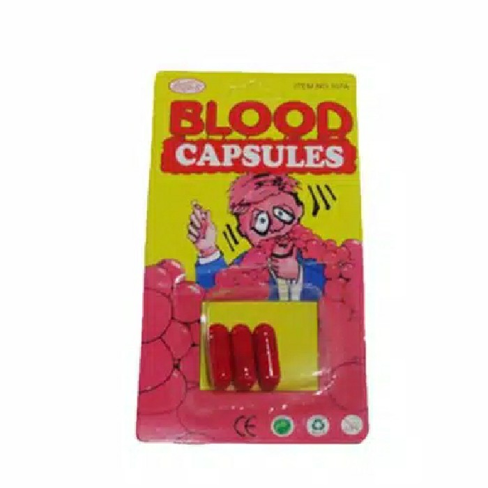 Darah Palsu Kejutan Prank Fun Fake Blood Capsules Trick Joke  Hallowen Party