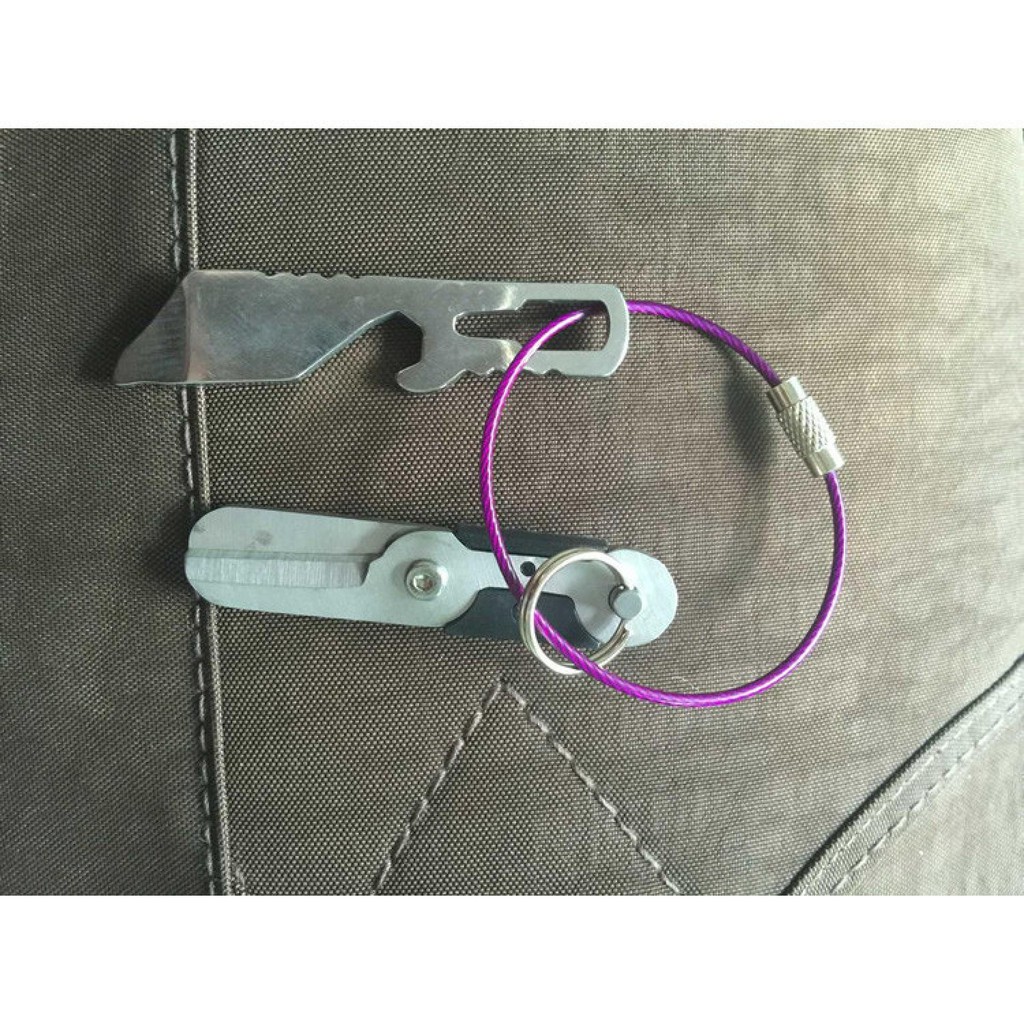 Murah Tali Karabiner Stainless Steel Wire Keys Hanging - 201380