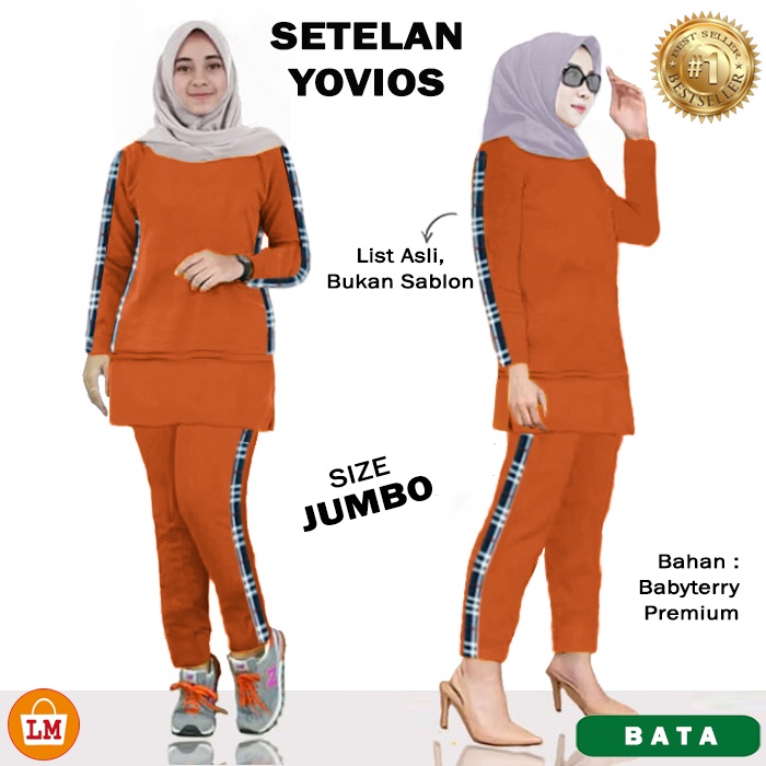 TERMURAH TERLARIS Setelan Pakaian Olahraga Senam Training Wanita SET LMS 16855 16859 16863 YOVIOS