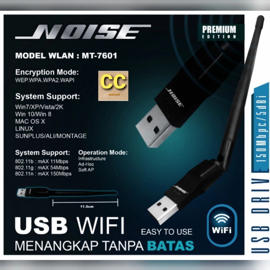 NOISE Dongle MT-7601 Dongle Wifi MT7601 USB WIFI Penangkap Internet MT 7601