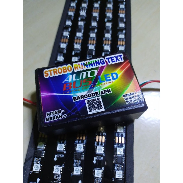TERMURAH Strobo running text wifi 5 baris 12v