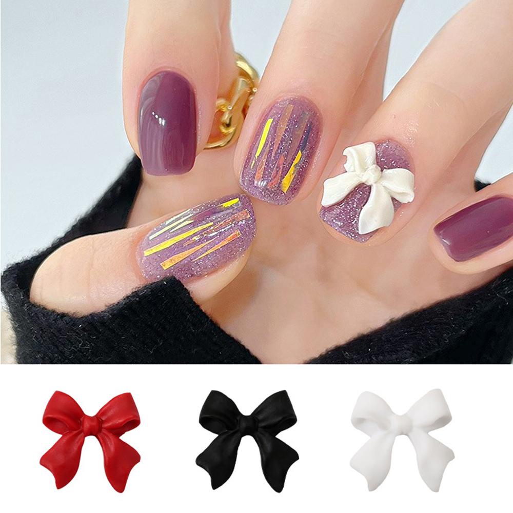 MXBEAUTY Perhiasan Nail Art 3D Gaya Jepang Pesona Frosted Ikatan Simpul Ornamen