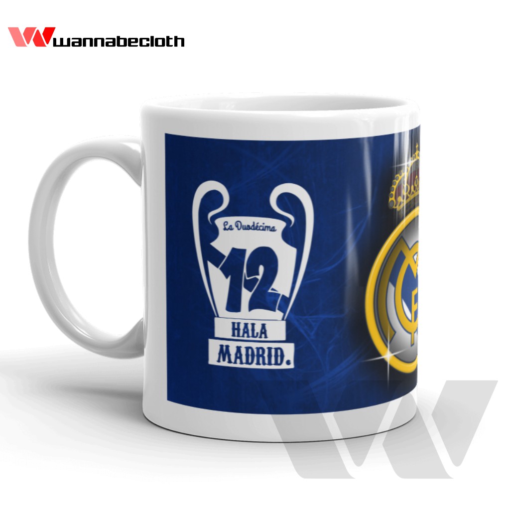 Gelas Mug Real Madrid Souvenir Bola Real Madrid Champions La Duodecima