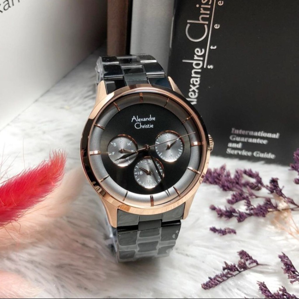 Alexandre Christie AC2889 BLACK ROSEGOLD ORIGINAL