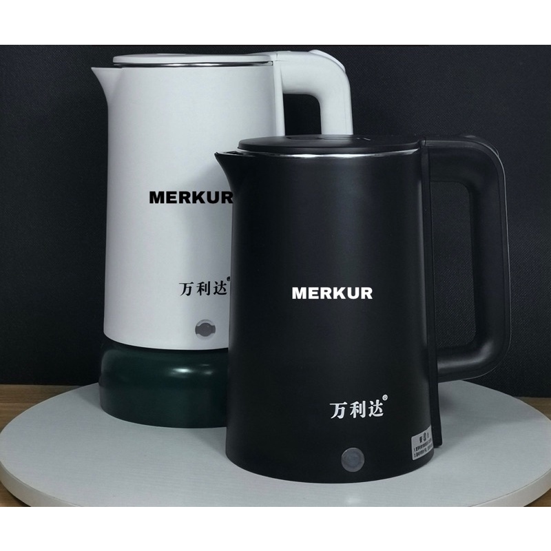 MERKUR Teko Listrik 2.3L Electric Kettle Pemanas Air Otomatis Stainless Steel