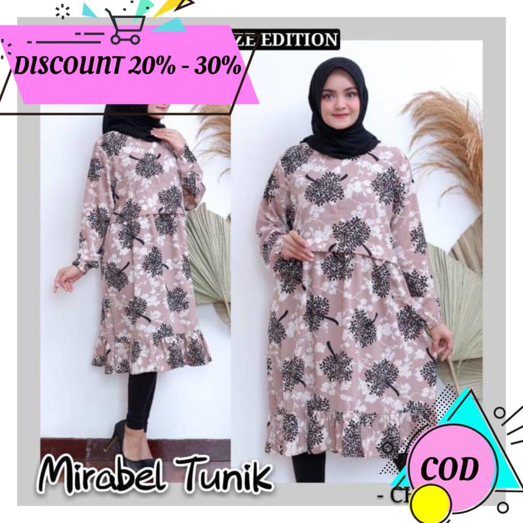 (BAYAR DITEMPAT) JUNE TUNIK JUMBO ANEKA MOTIF REAL PICT AA188