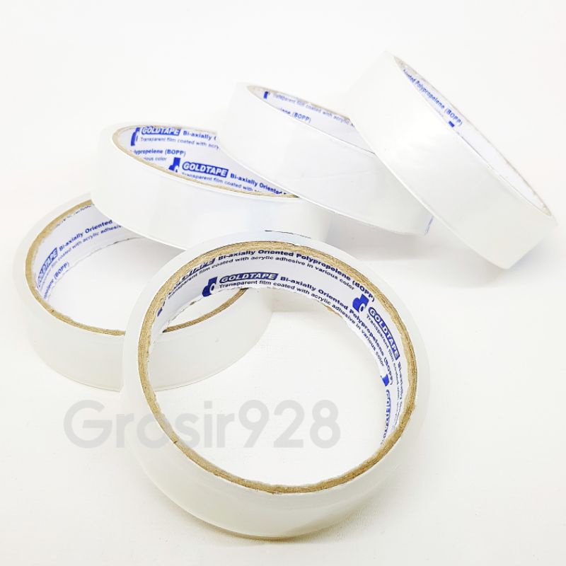

Selotip / Solatip / Isolasi / Stationery Tape Goldtape Transparan 24 mm 1 inch