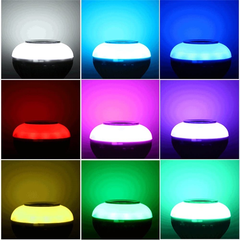 Lampu Bohlam Speaker Musik Bluetooth 2 in 1 Lampu Spiker LED RGB Warna Warni 12 watt