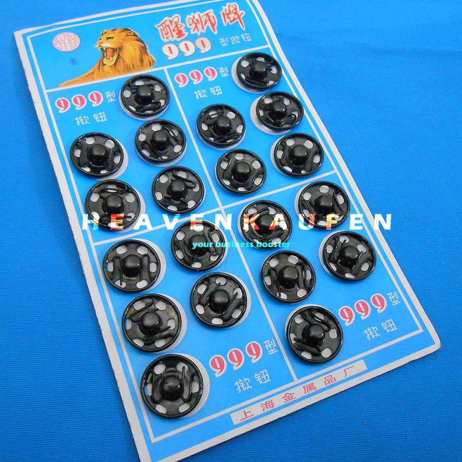 

BIG SALE Kancing Cetet / Kancing Jepret Besar Warna Hitam 15 mm Merek 999 Harga Per Lembar isi 20 Pc