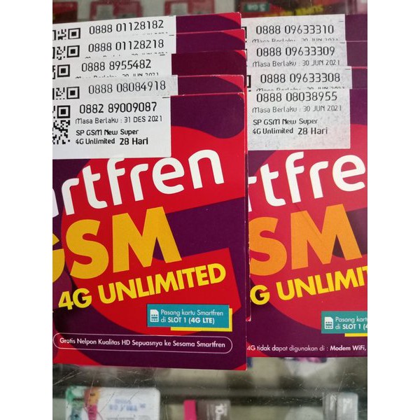 Kartu Perdana Smartfren UNLIMITED Kuota INTERNET UNLIMITED 24 JAM SE INDONESIA SUDAH REGISTRASI