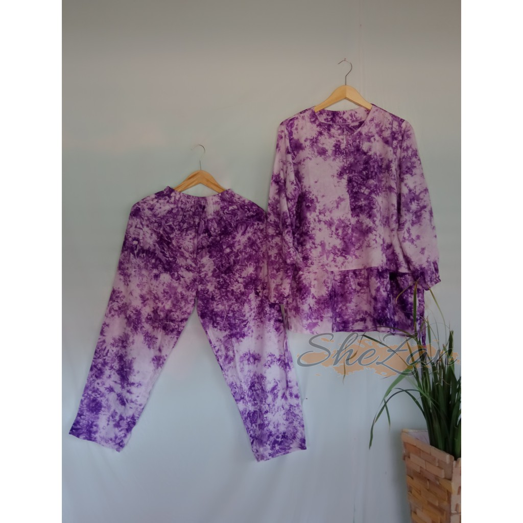 ONE SET / SETELAN TIEDYE LENGAN PANJANG / STELAN WANITA