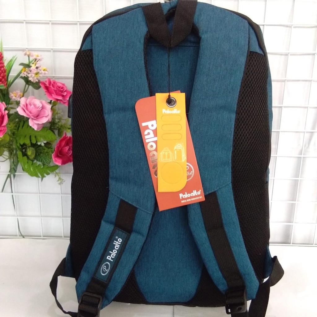 gof TAS PALO ALTO DOUBLE TEMPAT LAPTOP Backpack Super Tas Ransel dengan Raincover Trend Original