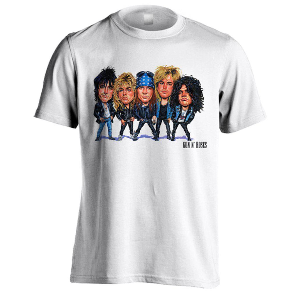 Kaos Big Size Guns And Roses GNR C05 Putih Ukuran Jumbo XXXL - Baju Distro Band Musik Guns N Roses