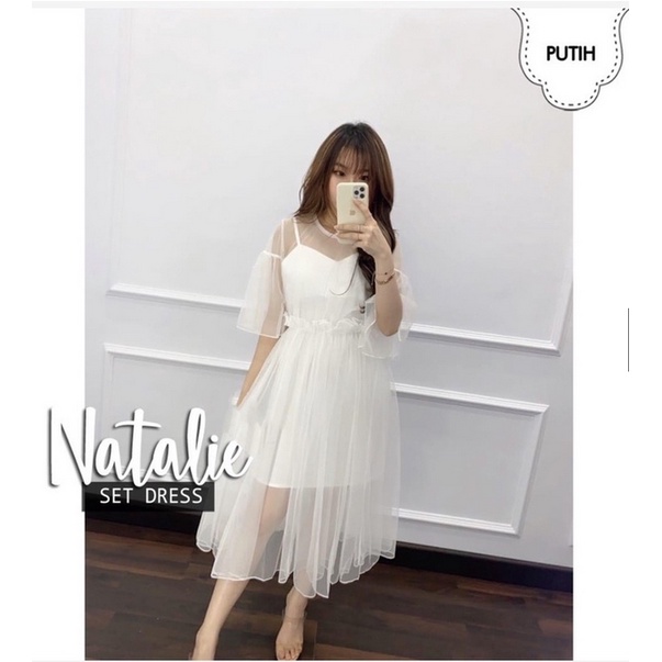 NATALIE SET PARTY DRESS / MIDI DRESS NATALIE CANTIK / DRESS WANITA MODEL BARU / FASHION WANITA KEKINIAN / DRESS WANITA