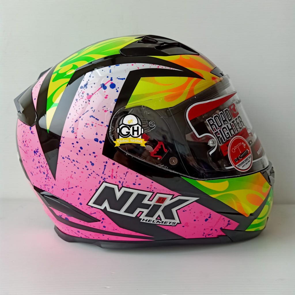 HELM NHK FULL FACE NHK RX9 KAREL WINTER BLACK PINK