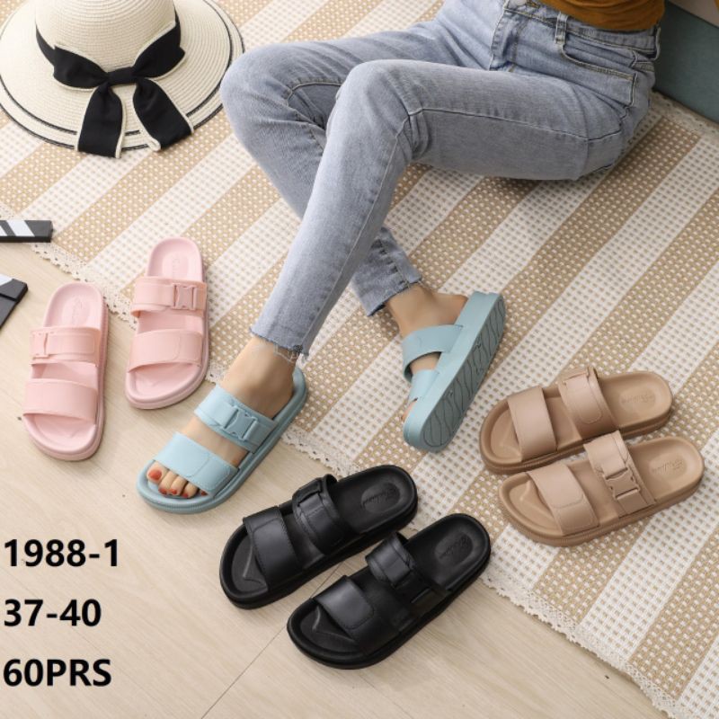 Sandal Jelly Selop Casual Wanita ALORA Import 1988 - 1A Selop Rumah Slipper