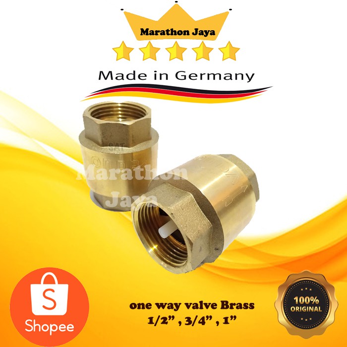 Tusen klep 1 inch Brass one way valve