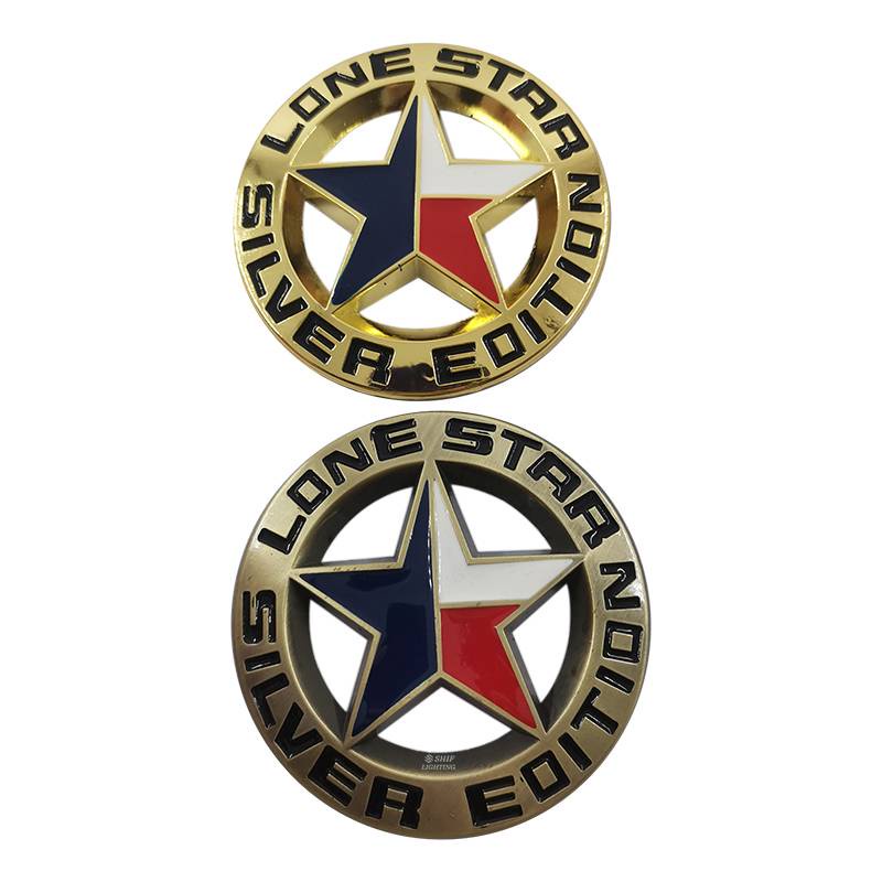 1 x Metal Gold LONE STAR Logo Car Auto Rear Trunk Decorative Emblem Sticker Badge Decal TEXAS EDITION