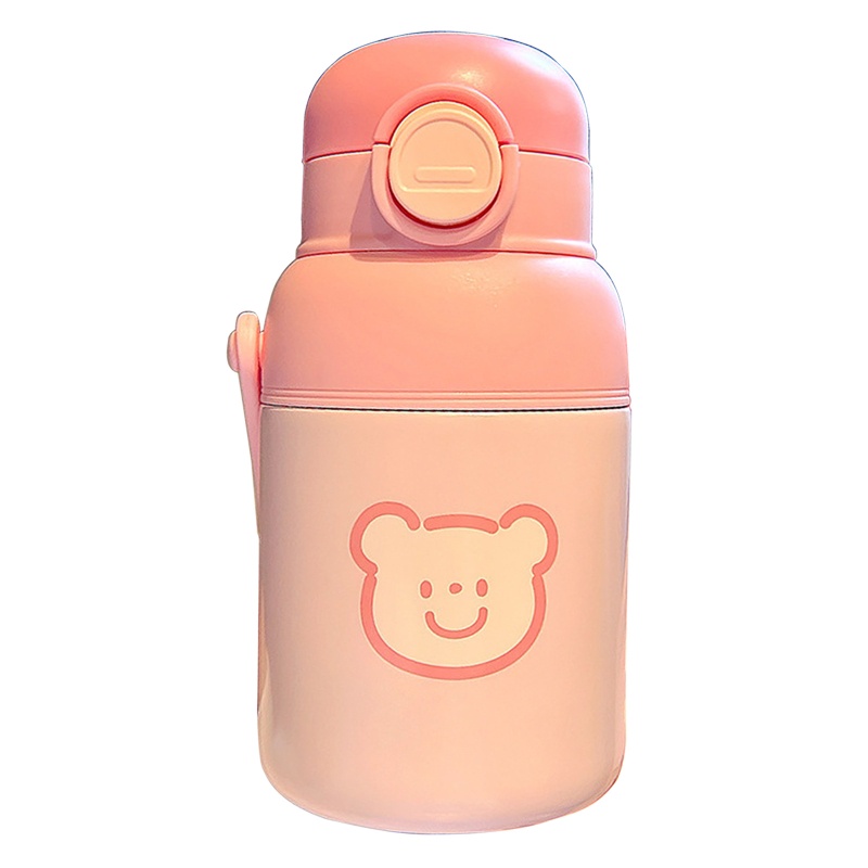 Botol Minum Thermos Vacuum Insulated Bahan Stainless Steel BPA Anti Bocor Motif Kartun Untuk Travel