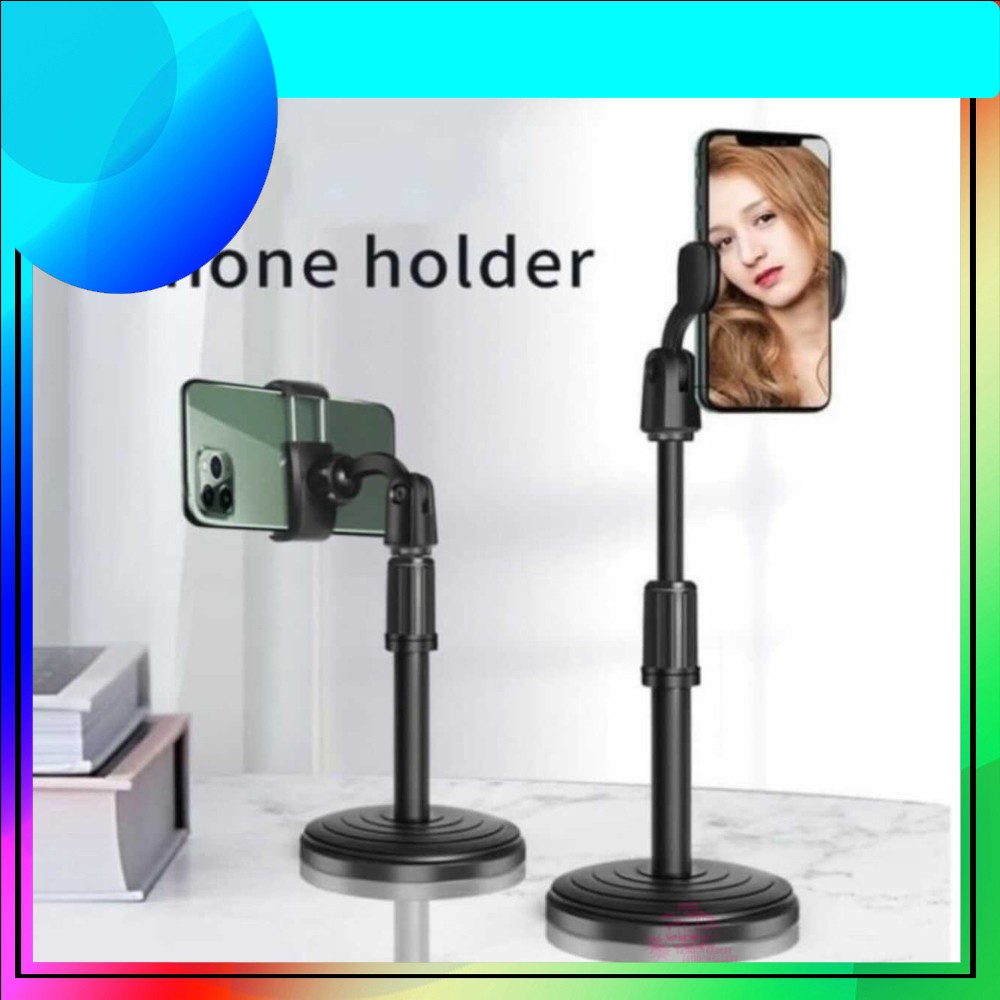 Stand Holder Handphone Broadcasting Putar 360 Desktop Penyangga HP