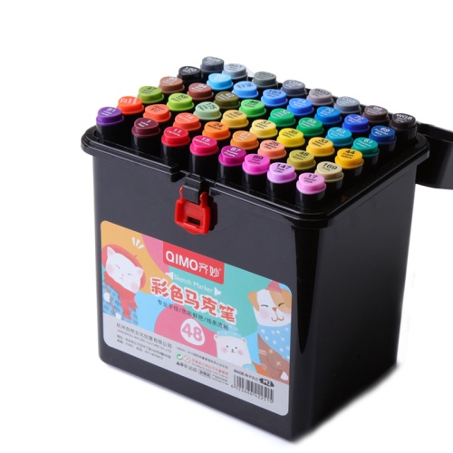 

QIMO 48 Colour Marker Pen Set Double Headed Free Paper Sketch