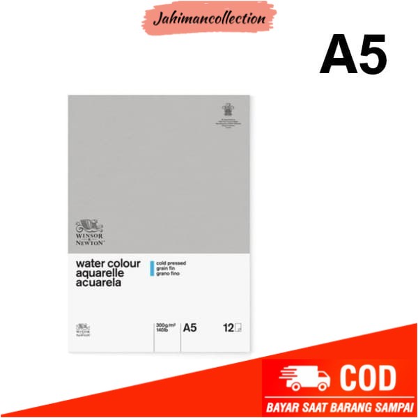 

✨ BISA COD ✨ Winsor & Newton Water Colour Paper A5 - 300gsm (12 sheets) Gummed Pad