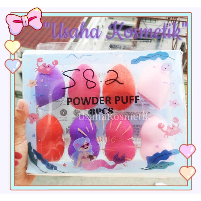 PROMO!! BEAUTY BLENDER FOUNDATION/BEDAK/MAKE UP TOOLS SET 8 IN1/12 IN 1 PAKET BEAUTY BLENDER MAKE UP SPONGE NO. S 8-2/S-12