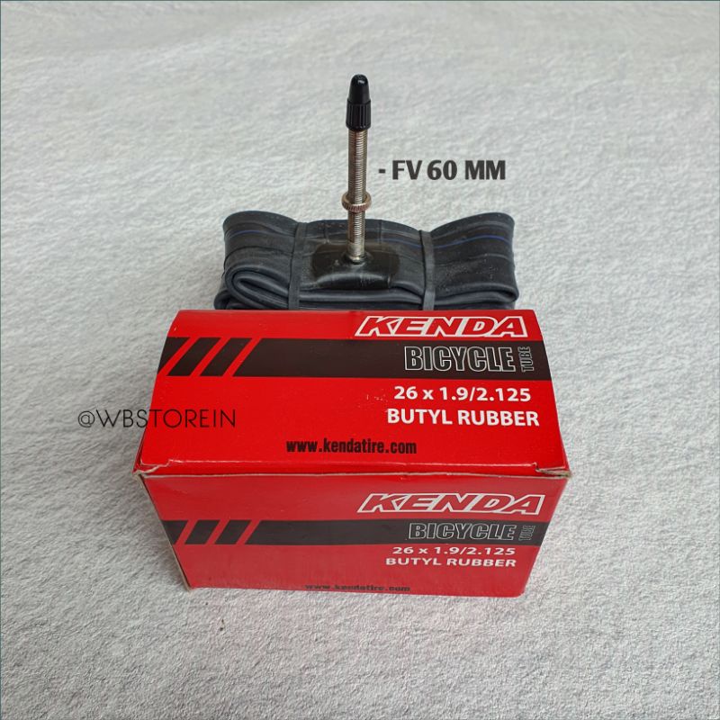 Ban Dalam Kenda 26 x 1.95/2.125 Pentil Presta FV 60mm - Ban Dalam Sepeda MTB 26 x 1,95 - 2,125 Franc