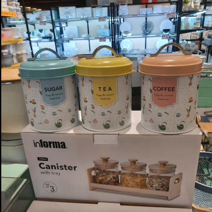 Canister Set/Set Toples Gula/Tempat Kopi/Tempat Teh