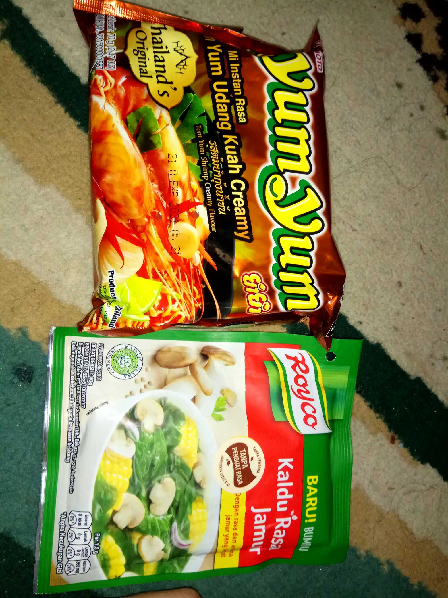Ajinomoto yum yum mie instan tom yum udang kuah creamy thailand 70 gram
