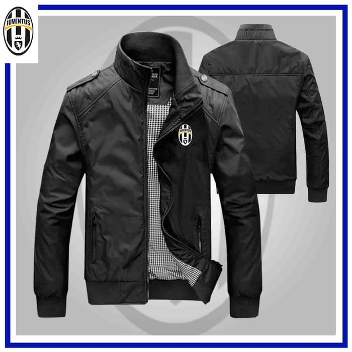 Jual Jaket Bola Distro JUVENTUS   JAKET WP BLACK JUVENTUS Murah