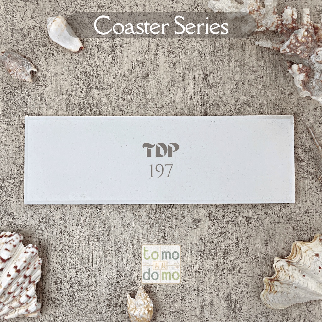 [TDP 197 | PLAIN SQUARE] Coaster | Tatakan Kotak Panjang | Alas Pot Mini | Coencrete | Handmade | Se