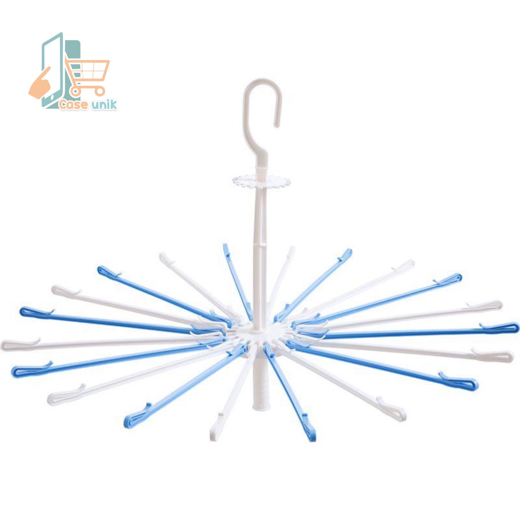 RT88 FOLDING HANGER GANTUNGAN JEMURAN BAJU BAYI PUTAR 360 DERAJAT 20 STICK PENGAIT CS3957