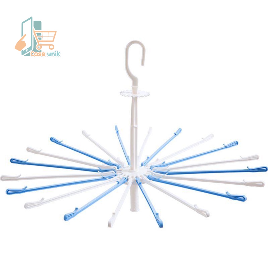 RT88 FOLDING HANGER GANTUNGAN JEMURAN BAJU BAYI PUTAR 360 DERAJAT 20 STICK PENGAIT CS3957