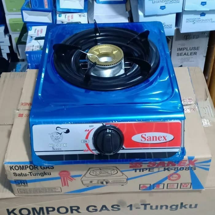 Kompor Gas Satu Tungku SANEX K-808S SNI Stainles - Kompor Sanex Stainless Harga Murah