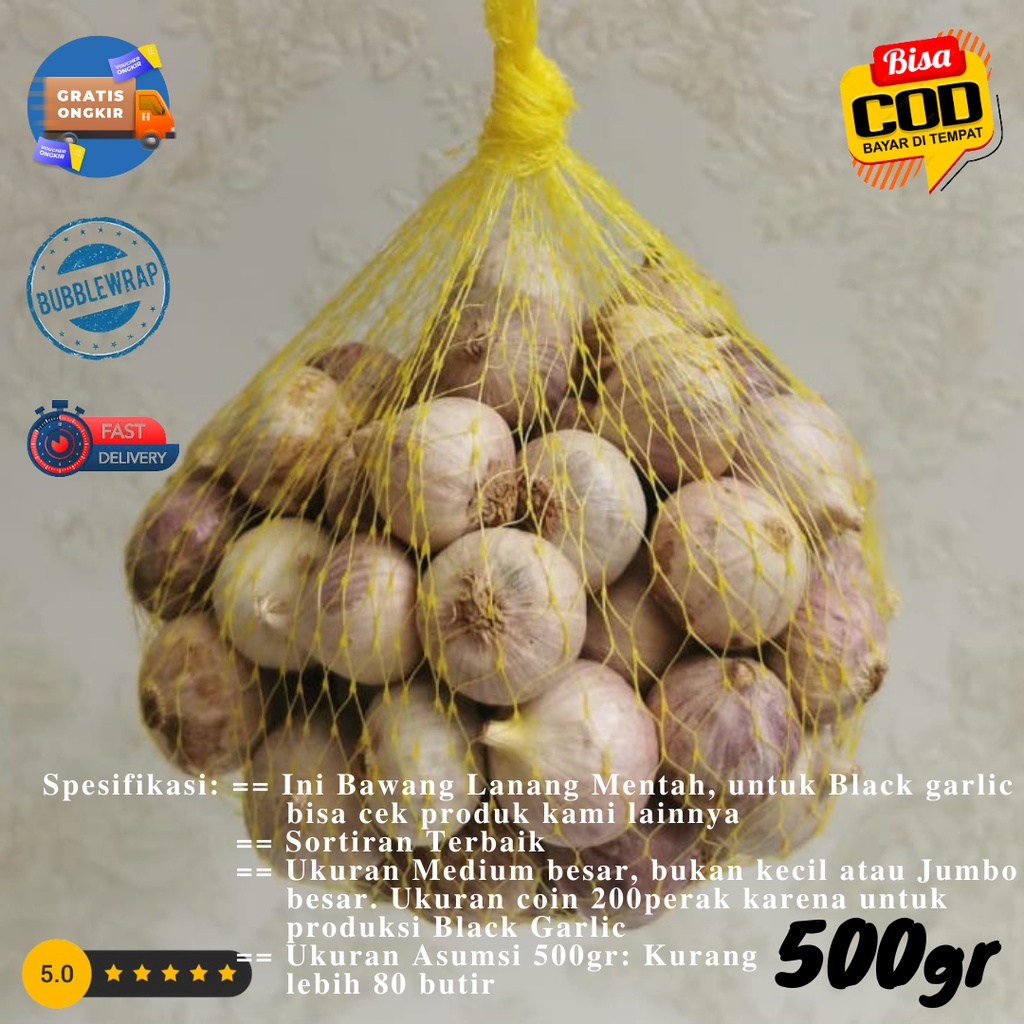 

Bawang Putih Tunggal Bawang Lanang 500gr