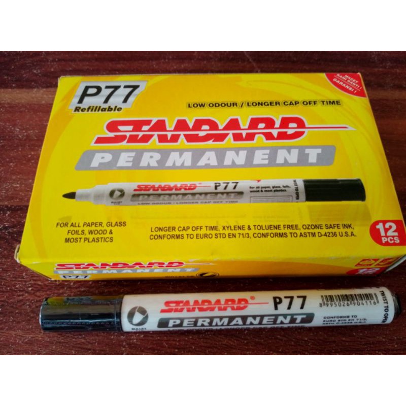 

Spidol Standard Permanent Hitam P77 Murah Grosir