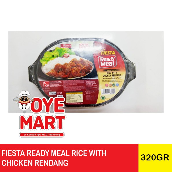 FIESTA READY MEAL RICE WITH CHICKEN RENDANG 320GR/MAKANAN INSTAN SIAP SAJI