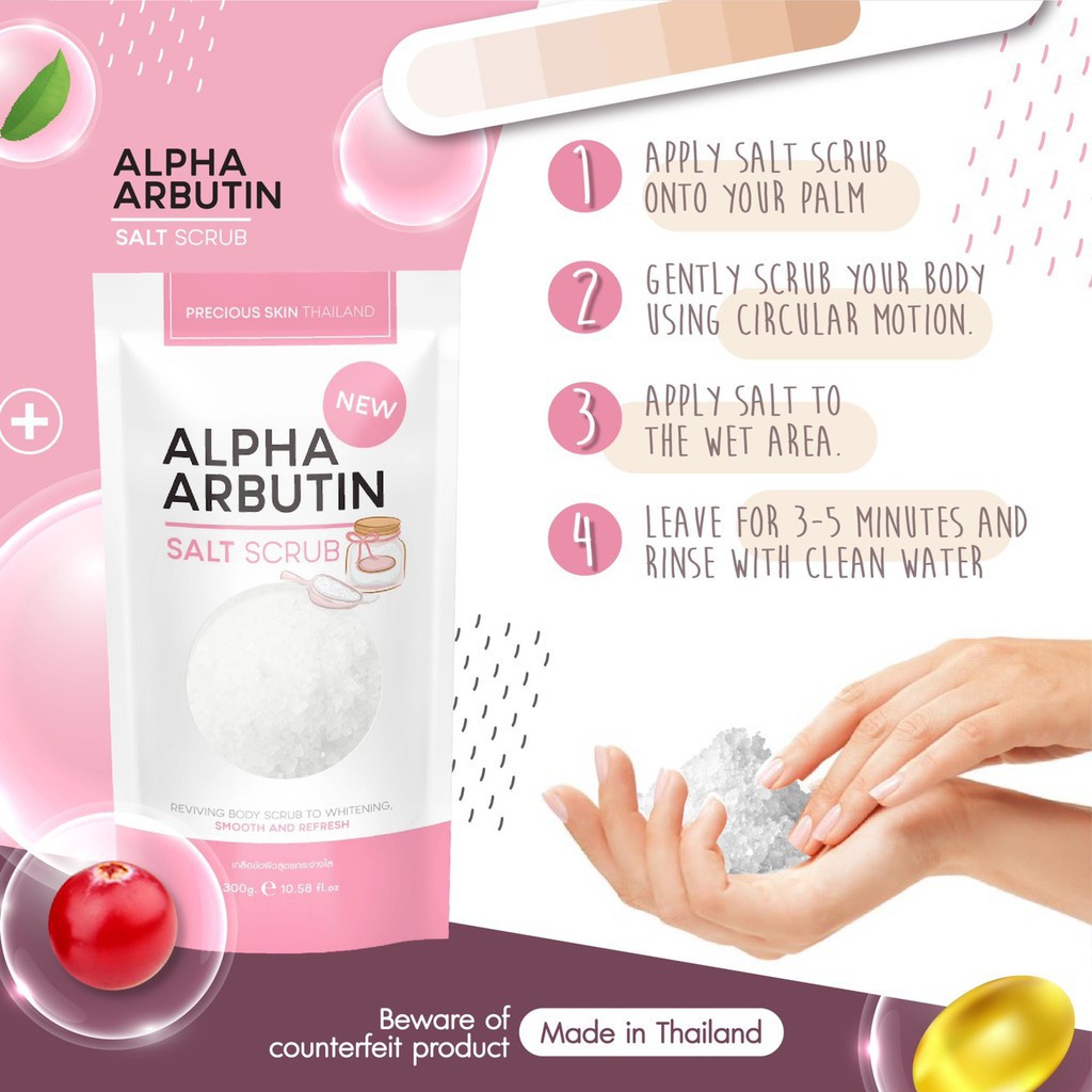 [COD] NEW Body Shower Alpha Arbutin Whitening I Lulur Dengan Kandungan Scrub dan Garam Mandi AMPUH Memutihkan Badan BPOM 100% Original