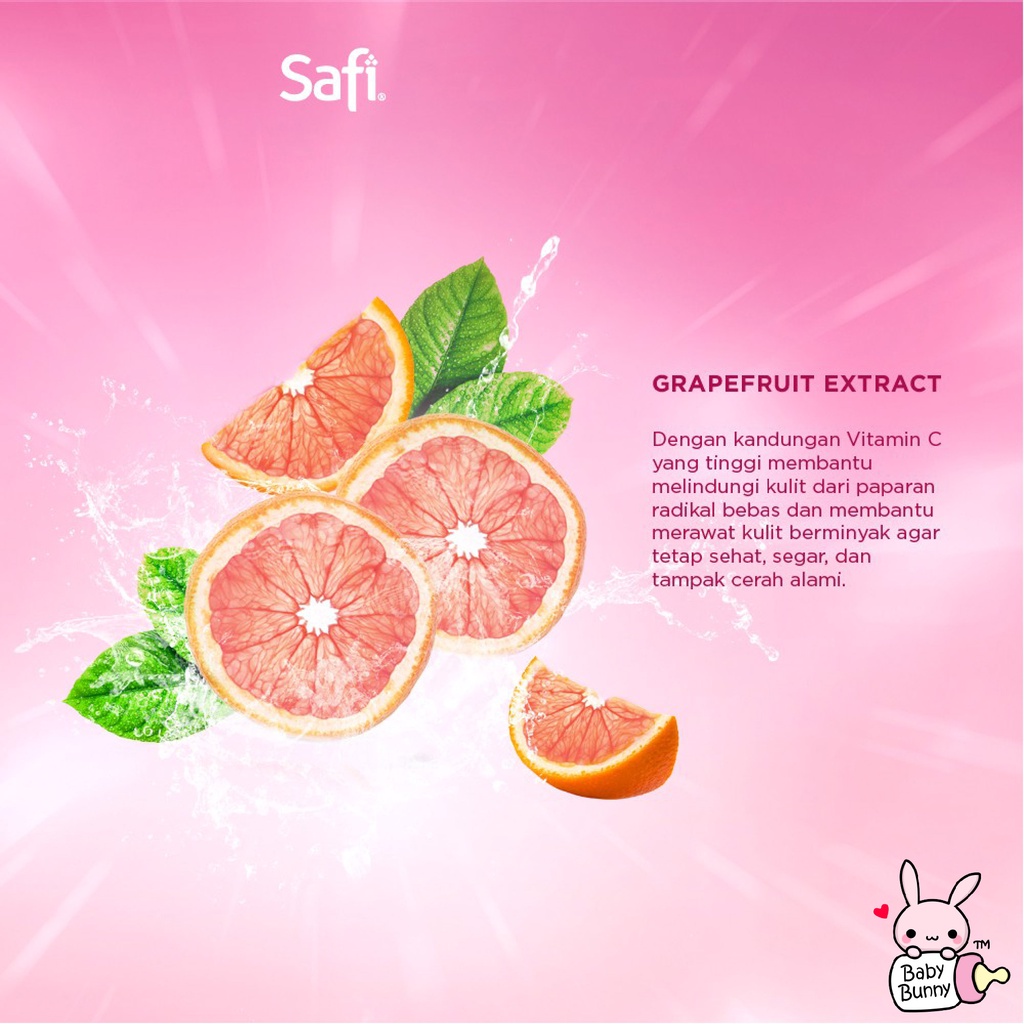 ❤ BELIA ❤ SAFI White Natural Brightening Cleanser Grapefruit, Mangosteen Extract (50g &amp; 100g) | BPOM