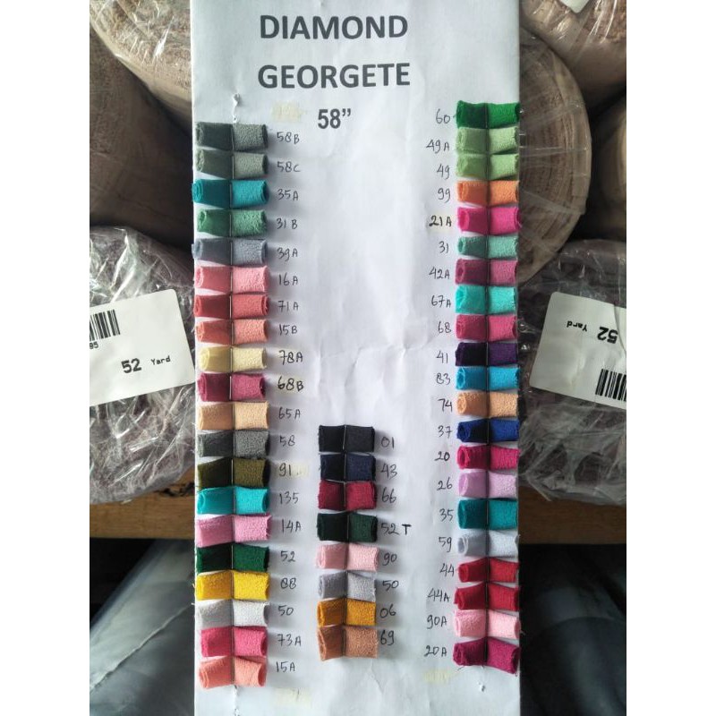 Kain Diamond Georget - Bahan Hijab Bargo Instan Murah 1 Rol