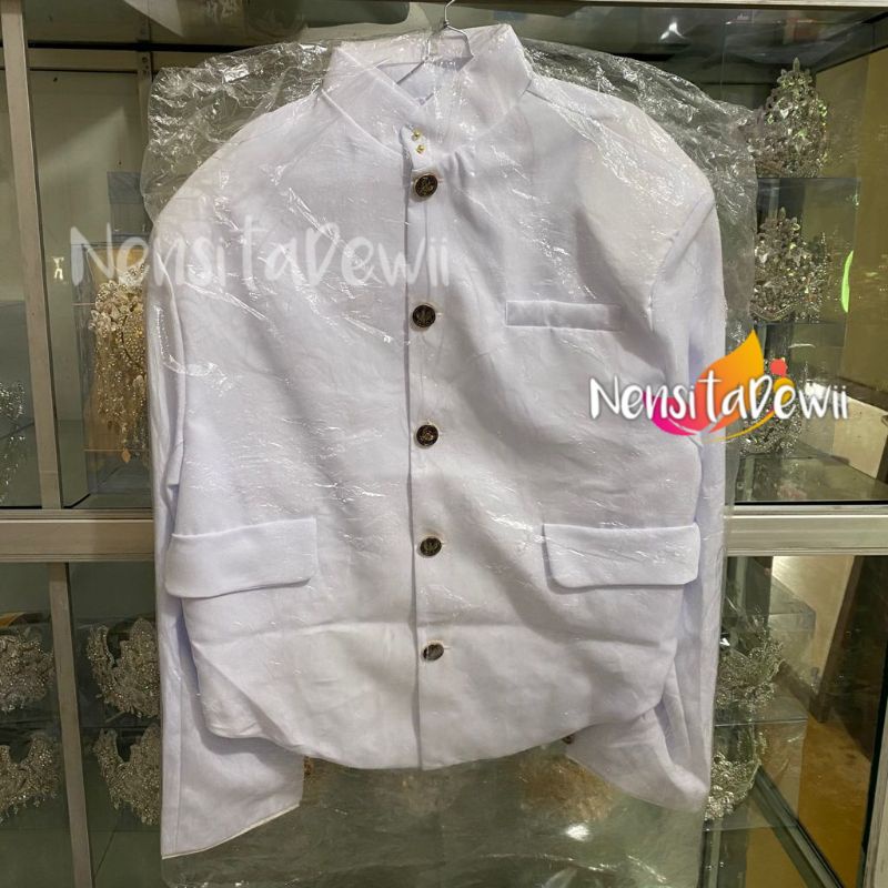 Beskap Jogja Putih - Pres / Alusan