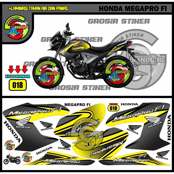 STRIPING STIKER MOTOR VARIASI HONDA MEGAPRO FI