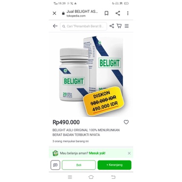 BELIGHT HERBAL OBAT PENURUN BADAN ASLI ORIGINAL 100%