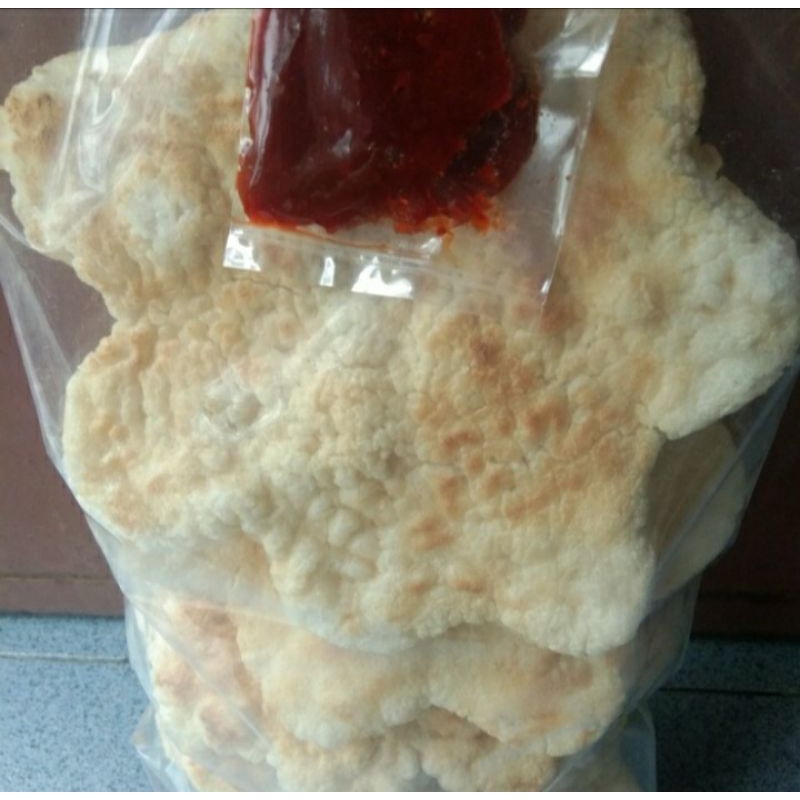 

kemplang bintang daging + tulang putak isi 5