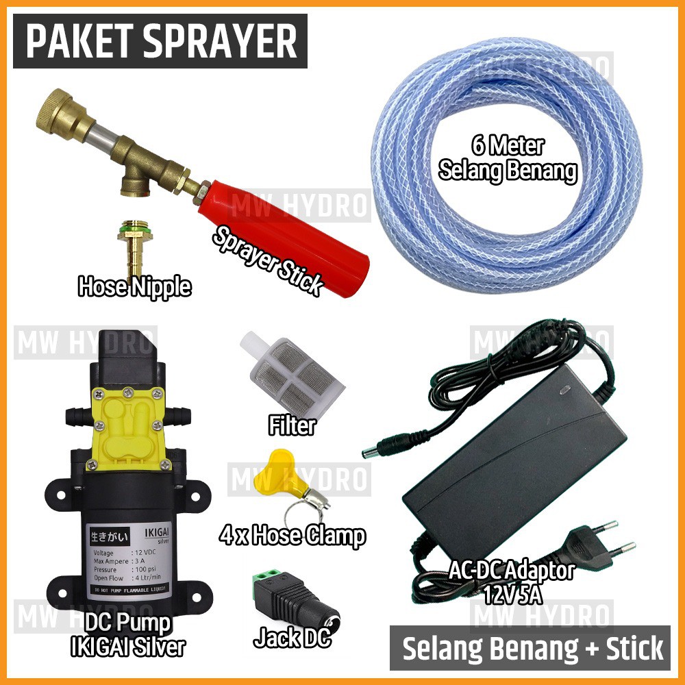 Paket Sprayer Gen.2, Alat Cuci Bertekanan, Portable Pressure Cleaner