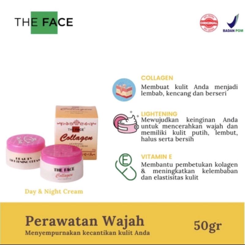 THE FACE COLLAGEN CREAM SIANG MALAM