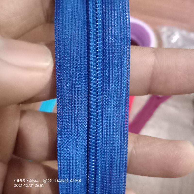 12pcs Sleting Resleting Jepang Invisible Zipper Gamis  25cm /10 inch Lusinan Grosir Murah Berkualitas-Biru elektrik