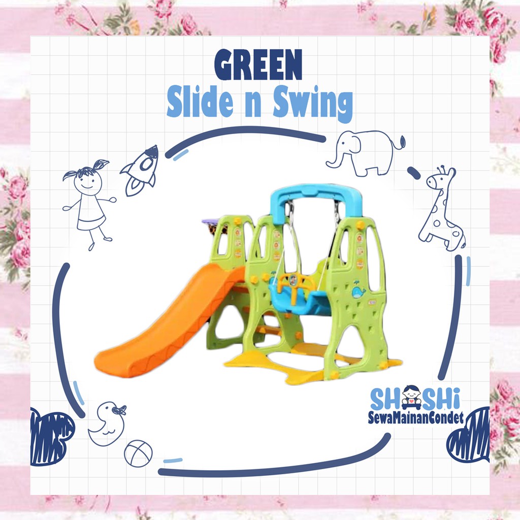 Sewa Green Slide N Swing